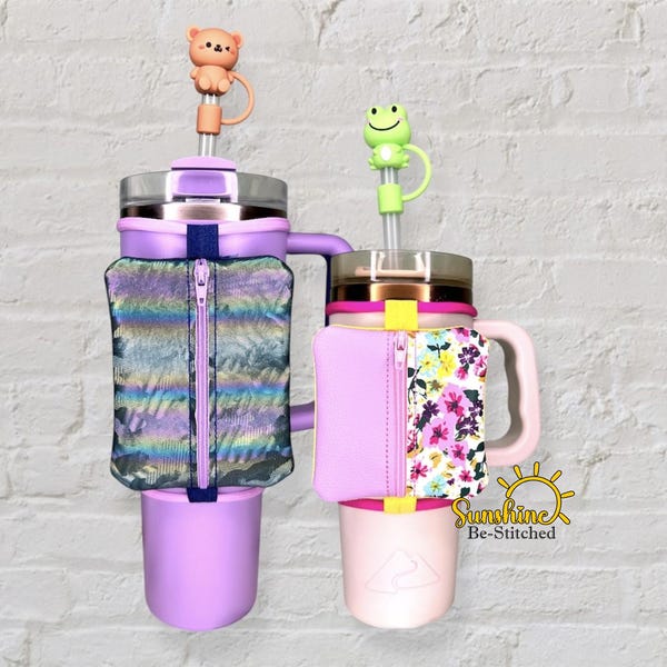 ITH Middle Zipper Bag - In the Hoop Embroidery Design Tumbler Bag Pencil Bag Zipper Pouch Machine Embroidery Digital Download