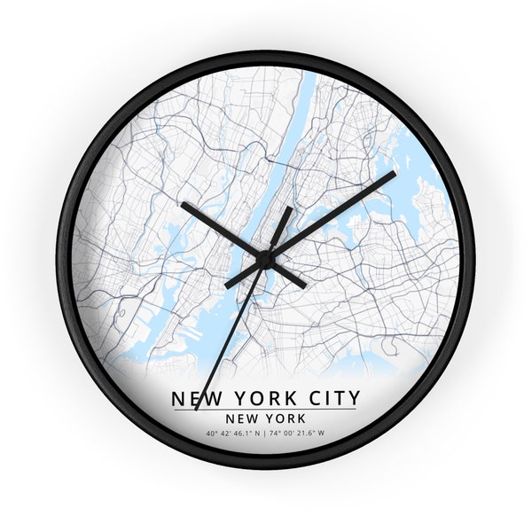 New York City Map Clock Etsy