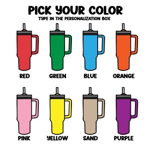 May include: Eight insulated tumblers with lids and straws in different colours: red, green, blue, orange, pink, yellow, brown, and purple.