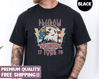 Retro 4th of July Shirt, Freedom tour, Red White and Blue, Eagle America shirt, Fourth of July Shirt, Independence Day Tee, Comfort Colors,
