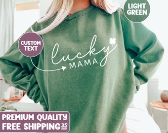 Lucky Mama tshirt, Comfort Colors, St Patricks Day Tshirt, Clover shirt, Saint Patricks Day Tee, Womens Mama tshirts
