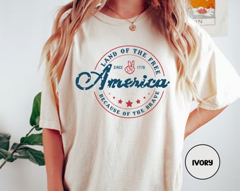 Land Of The Free Because Of The Brave America Shirt, Memorial Day Shirt,Fourth Of July T-Shirt,Freedom Tee,Independence Day,Free America Tee