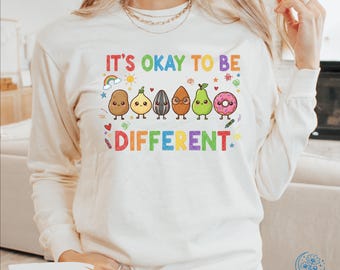 It's Okay To Be Different Shirt, Autism Awareness Tee, Teacher Autism Sweater, The Good Egg Sweatshirt, Positive Comfort Colors T-Shirt