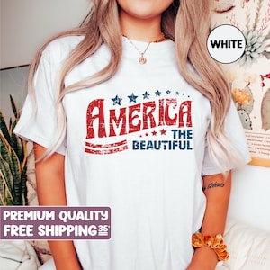 Retro America Shirt, America The Beautiful, 4th Of July Shirt, Fourth Of July, Patriotic USA Gift, Unisex Graphic Tee