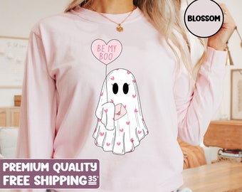 Be My Boo-sweater, spooktrui, hoodie voor Valentijnsdag, XOXO-sweatshirt, sweater dames Valentijnsdag, sweater met hart