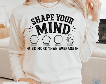 Comfort Colors® Math Teacher Shirt, know your shape. funny math dragon shirt