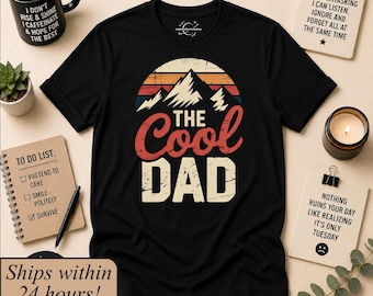 The Dad Retro Mountain Sunset T-Shirt, Funny Father's Day Gift