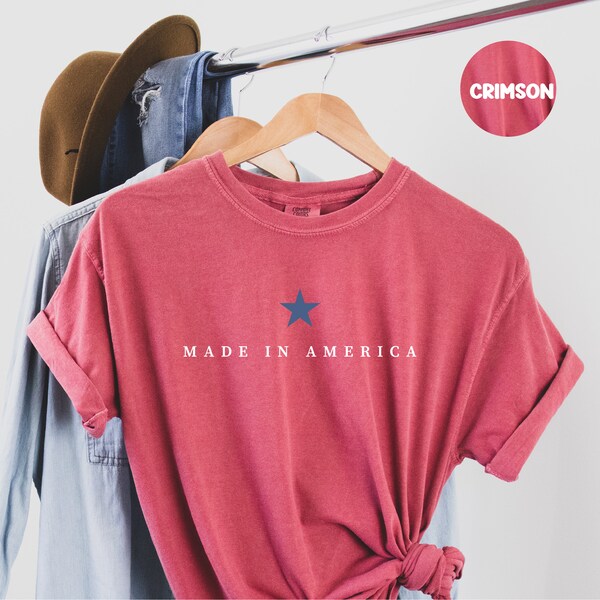 Made In America Shirt, Comfort Colors, 4th of July T-shirt, Team USA Memorial Day Tee, Stars & Stripes Flag Shirt, Vintage Patriotic Tee