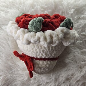 Crochet Red Rose Bouquet Handmade Bouquet Gift Anniversary Gift