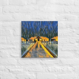 Boardwalk Maldives (#0048) - Wall Art Painting for Office, Living Room, Dining Room, Bedroom, Kids room, Bathroom, Hallway Decoration