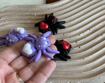 Articulated Spider, Heart Spider, Valentine's Day Party Favors, Love Spider, Stocking Stuffer, Fidget Toy, Goodie Bags, Fun Gift