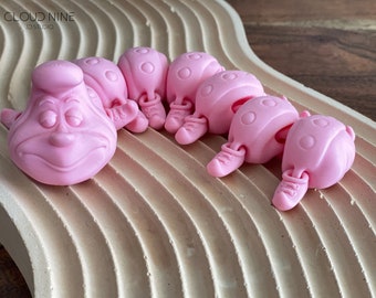 Flexi 3D Printed Caterpillars, Articulated caterpillar fidget toy, Cool caterpillar Desk Decoration, Fun Gift