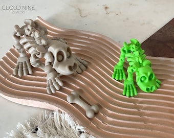 Articulated Skeleton Dog, Flexi Skeleton Dog, Halloween Toy, Office Desk Decoration, Holiday Gift, Halloween Decoration, Toy Buddy