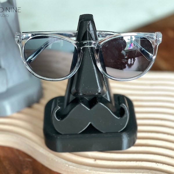 Eye Glasses holder Stand, Moustache Glasses Holder, Funny Eye Glasses Desk accessory, Gift for him