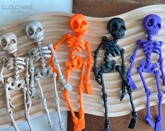Flexi Articulated Skeleton, Articulated Flexible Skeleton, Car rear mirror gift, Office Desk Decoration, Holiday Gift, Halloween Decoration