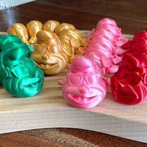 Flexi 3D Printed Caterpillars, Articulated caterpillar fidget toy, Cool caterpillar Desk Decoration, Fun Gift
