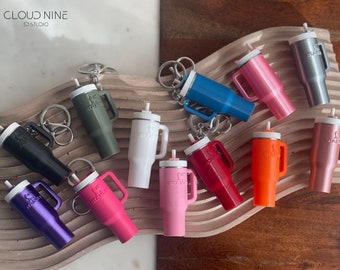 Mini Tumbler Keychain, Removable Lid and Storage, Miniature Cup Pill Holder, Teacher gift, Gift for tumbler collectors, Gift for her