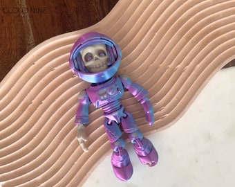 Flexi Articulated Skeleton Astronaut, Articulated Flexible Skeleton, Office Desk Decoration, Holiday Gift, Halloween Decoration
