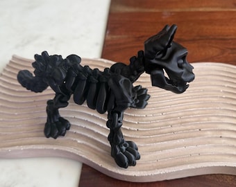 Articulated Skeleton cat, Flexi Skeleton cat, Halloween Toy, Office Desk Decoration, Holiday Gift, Halloween Decoration, Toy Buddy