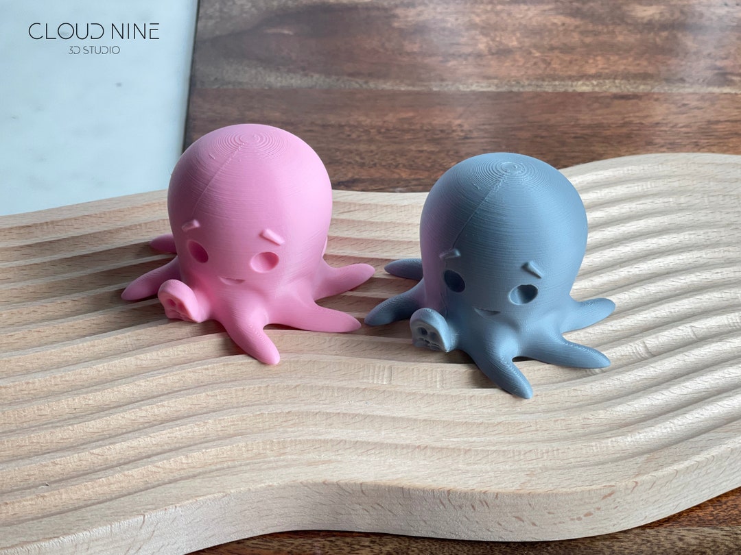 Mini Octopus Desk Toy, Happy Octopus Decoration, Smiling Octopus