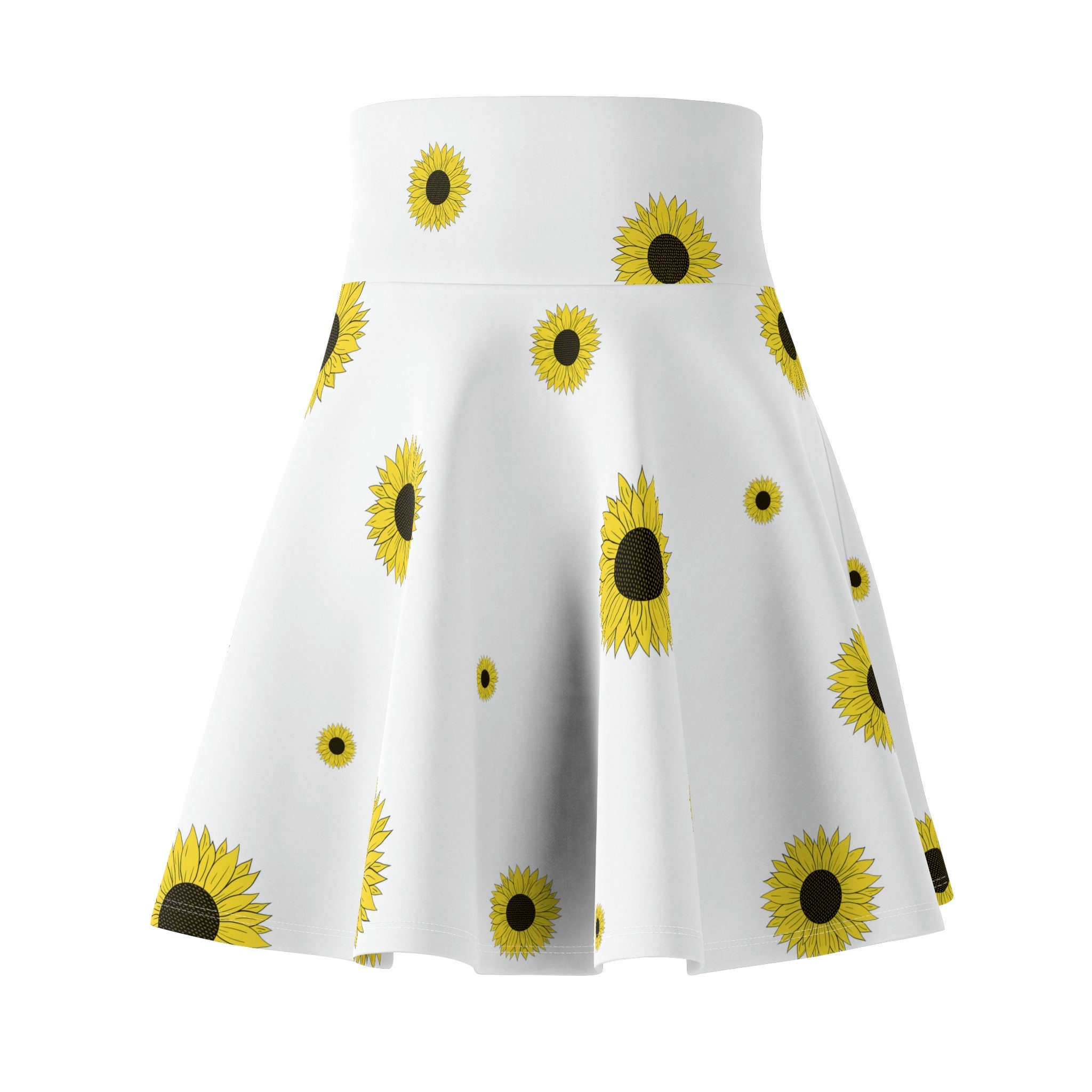 Sunflowers Skater Skirt, Women's Skater Skirt