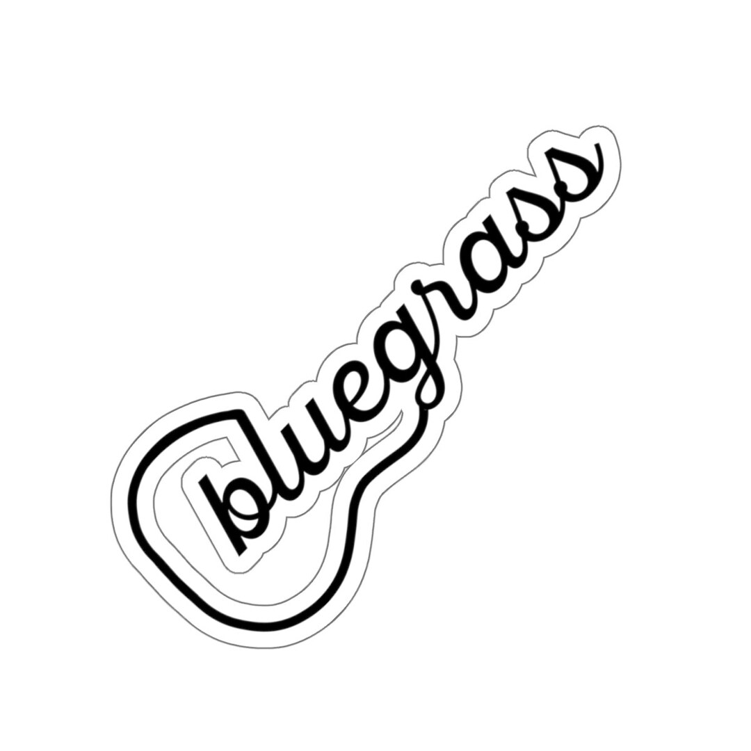 Bluegrass Guitar Kiss-cut Sticker - Etsy