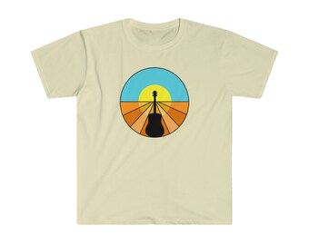 Guitar Sunset - Unisex Softstyle T-Shirt