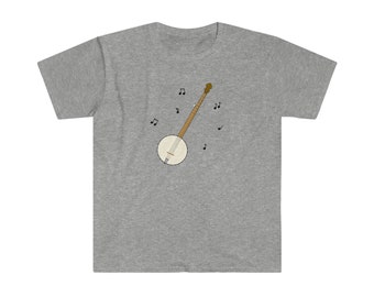 Banjo w/ Notes - Unisex Softstyle T-Shirt