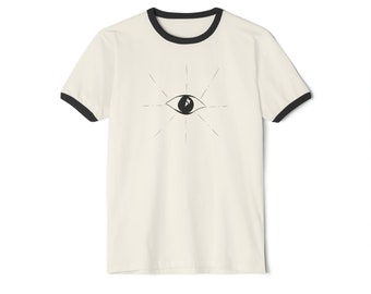 All Seeing Eye  - Unisex Cotton Ringer T-Shirt
