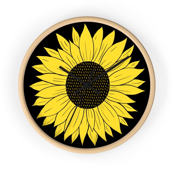 Tournesol - Horloge Marche - 10"