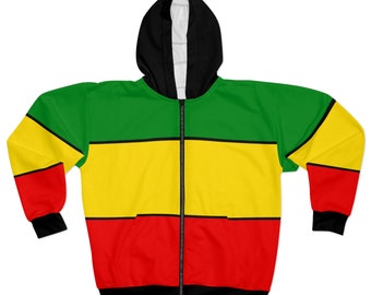 Rasta - Unisex Full Zip Hoodie