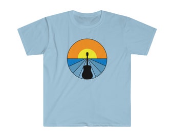 Guitar Sunset - Unisex Softstyle T-Shirt