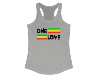 One Love - Rasta - Women's Racerback Tank