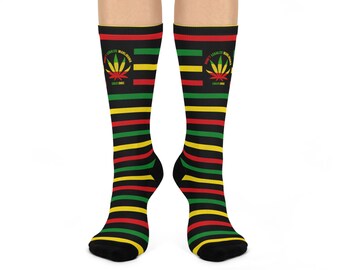 Don't Legalize Marijuana - Rasta Stripes - Cushioned Crew Socks