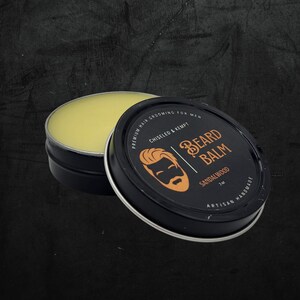 Sandalwood Beard Balm - Natural Men’s Grooming, Beard Conditioner, Luxurious Gift for Him - Chiseled&Kempt