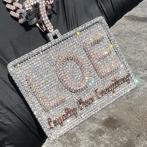 Hombres Iced Out VVS Moissanite 925 Silver Hip Hop Custom Letter Pendant regalo para rapero, Iced Out Bust Down Pendants para hombres