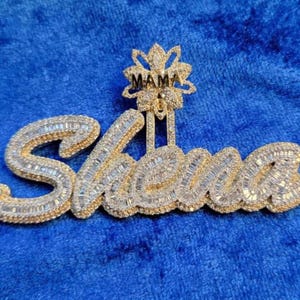 Colgante de letra personalizado con hielo para hombre, colgante de diamante moissanita de talla baguette real, joyería de hip hop para hombre, colgante de plata 925, regalo para él