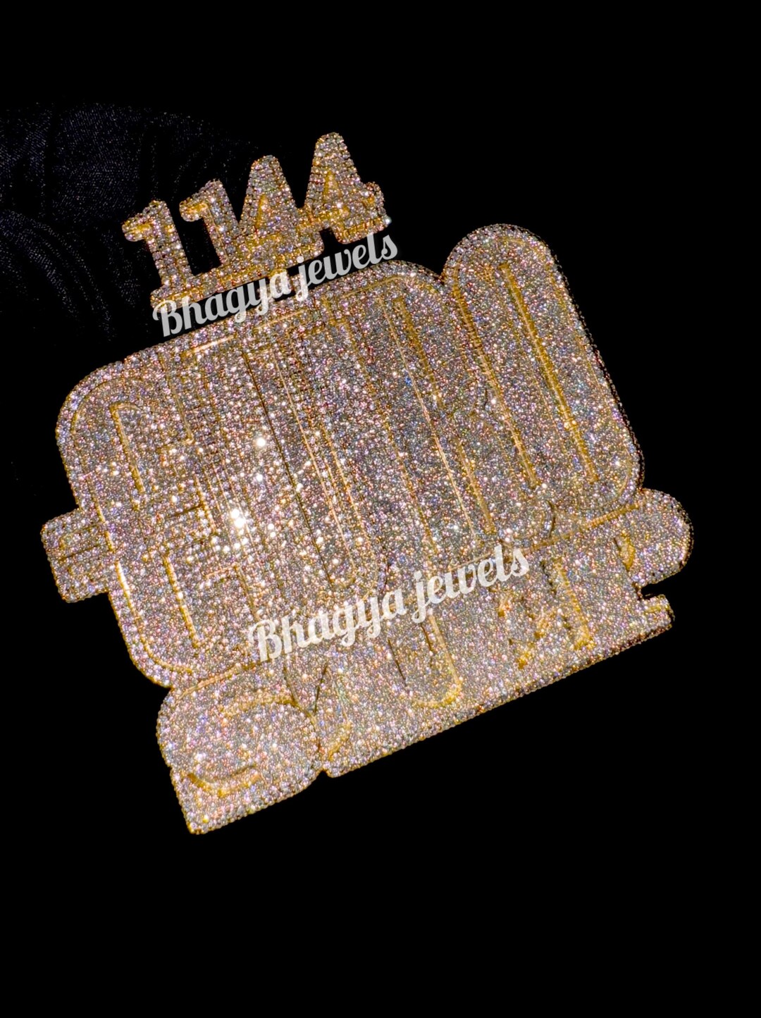 VVS Number Bail Hip Hop Custom Letter Name Number Logo Pendant, Iced ...