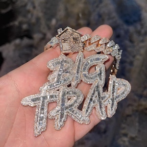 Colgante Iced Out VVS para hombre, colgante de letra Moissanite personalizado, plata 925, joyería Hip Hop Iced out para rapero, regalo de cumpleaños para él