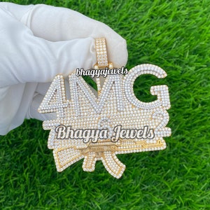 Colgante de letra helada para hombre, colgante con nombre personalizado, dije de moissanita VVS de plata 925, joyería de hip hop para hombres, regalo de cumpleaños para él.