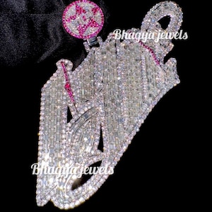 Collar con colgante con nombre personalizado Iced Out, joyería con letras VVS, collar con nombre con gancho de corona personalizado, regalos para su fiesta de graduación, joyería de hip hop