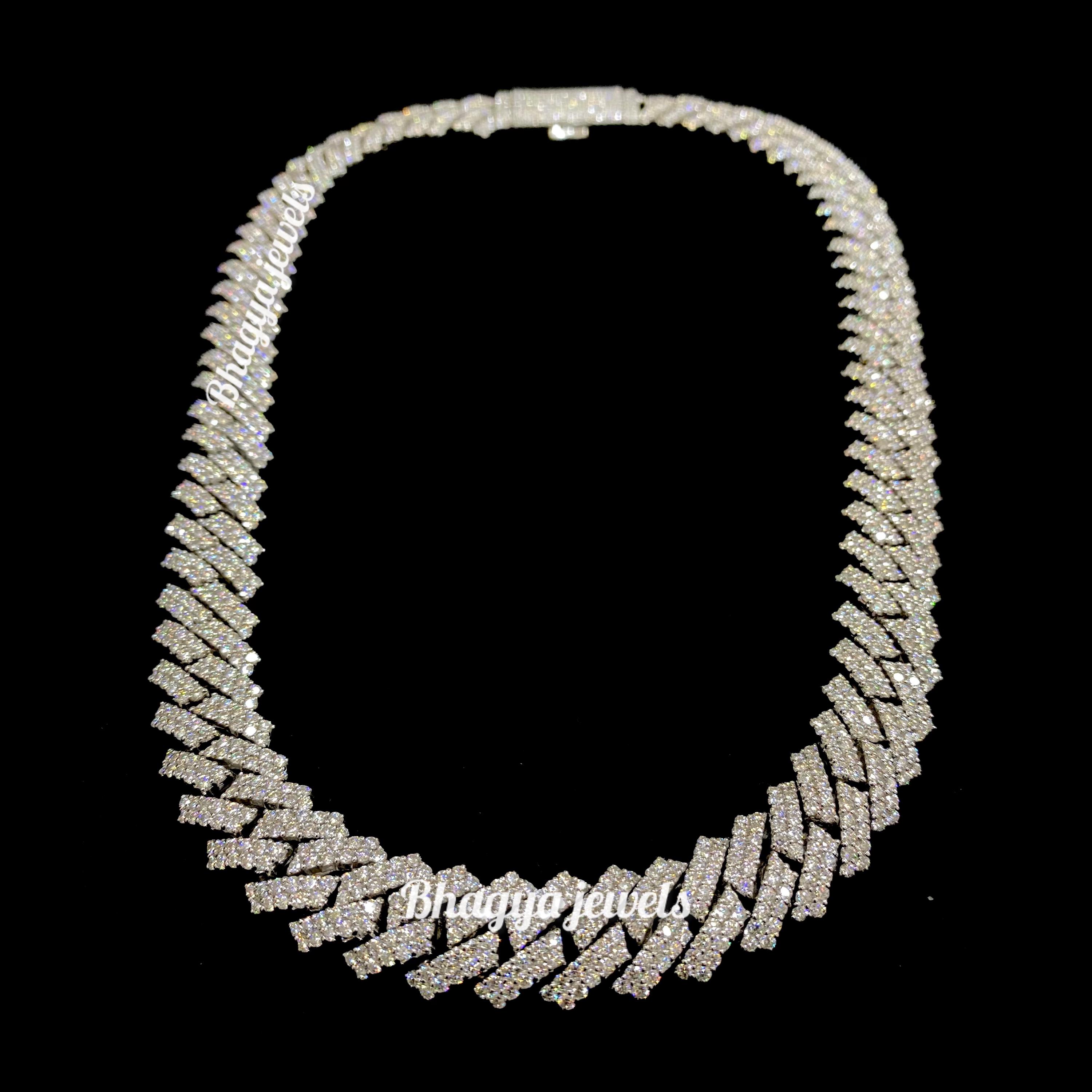 VVS 21inch Moissanite Cuban Link Chains and Bracelets