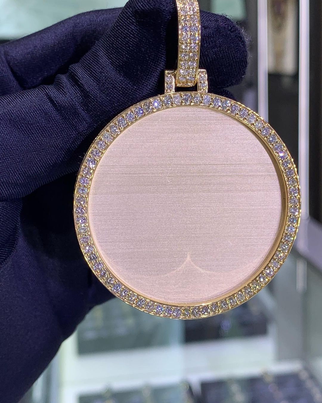 Custom Iced Out VVS Photo Pendant, Men's VVS Moissanite Charm, 925