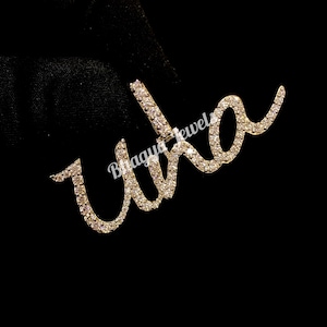 Custom Name Pendant, 10K/14K Gold and Silver Letter Pendant, Hip hop Pendant, Moissanite Diamond Personalized Name Pendant, VVS Diamond pass