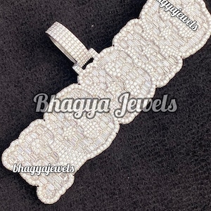 Pingente de moissanite com letra personalizada, pingente de moissanite com nome personalizado unissex, pingente de hip hop de moissanite personalizado, presentes de aniversário personalizados