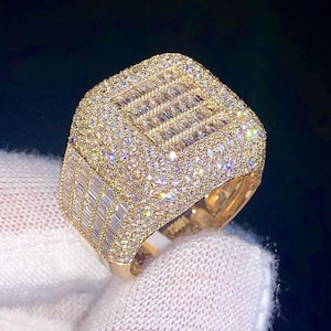 Mens hip hop diamond best sale rings