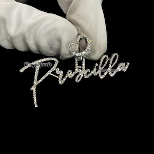 Colgante de diamante con nombre, collar de plata 925 con nombre personalizado, regalos personalizados, collar de diamantes con letra personalizado, San Valentín