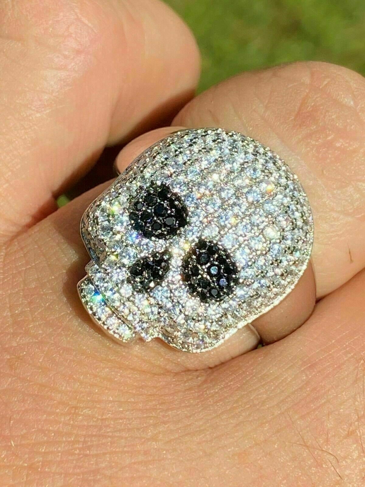Iced out skull ring online