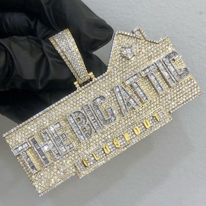 VVS Iced Out Custom Letter Pendant, Moissanite Hip Hop 925 Silver Pendant, Customized iced out pendant for Rapper, Hip Hop Jewelry