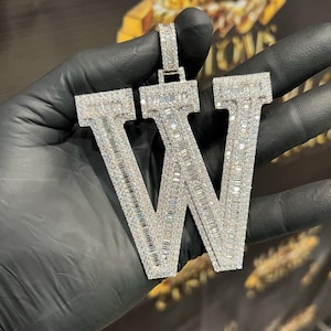 VVS Moissanite redondo e baguette diamante gelado personalizado pingente de hip hop joias personalizadas prata esterlina 925 para homens/mulheres/unissex